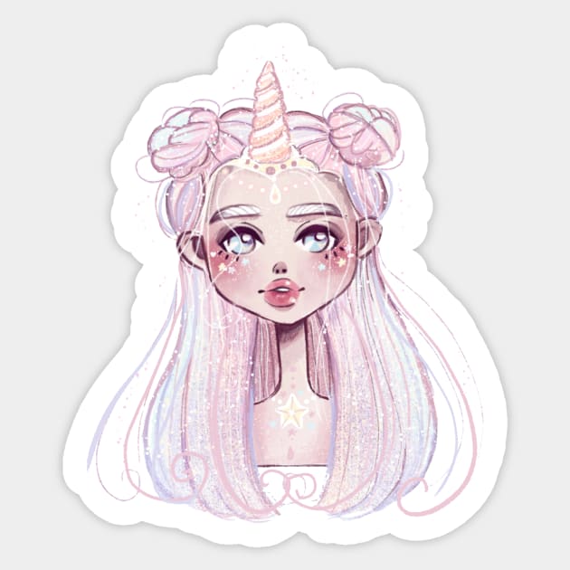 Magic Girl Unicorn Sticker by Alina.soul.notes